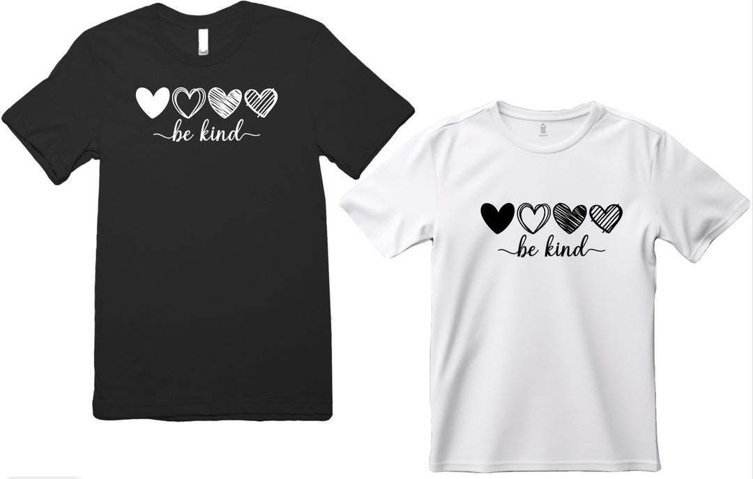 Be Kind Four Hearts Short Sleeve T-Shirt
